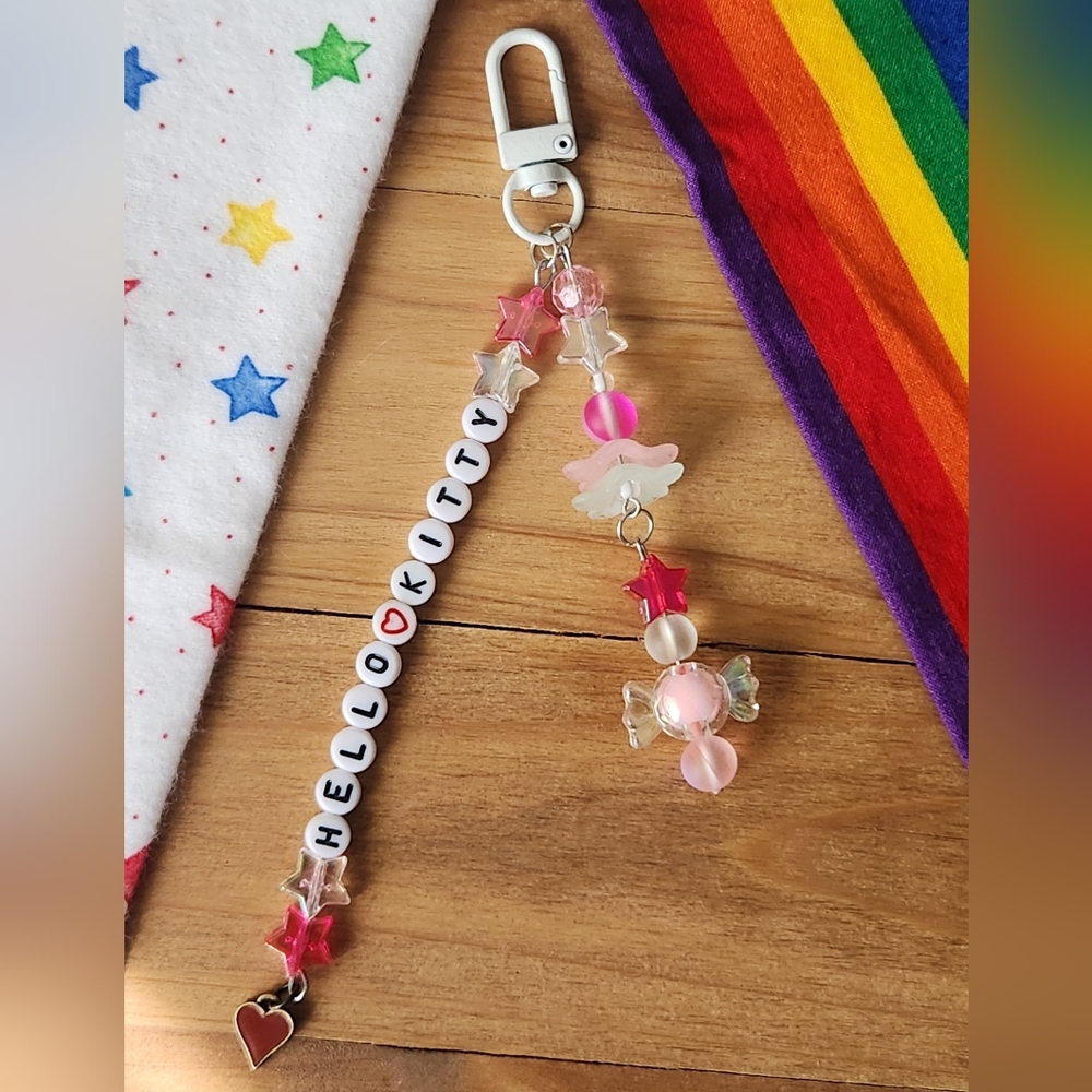 Hello Kitty Keychain Hand Made